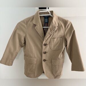 Polo by Ralph Lauren Khaki Button Up Blazer Sport Coat Toddler